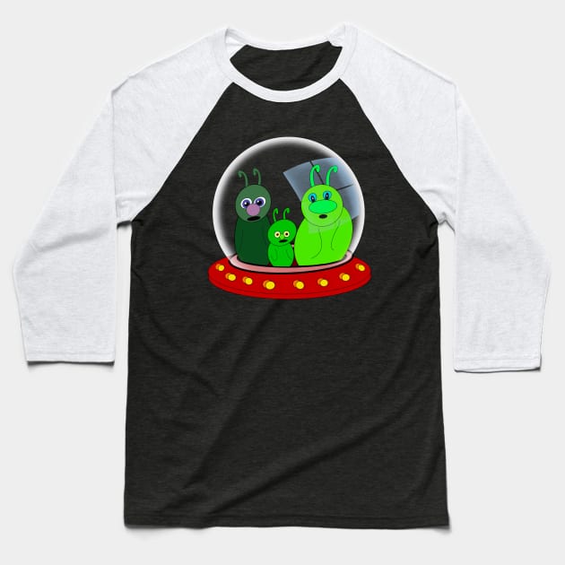 UFO FAMILY Baseball T-Shirt by FlippinTurtles